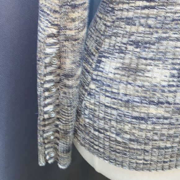 Sundance Blue Create Beauty Henley V neck ribbed thermal XS - Picture 4 of 8